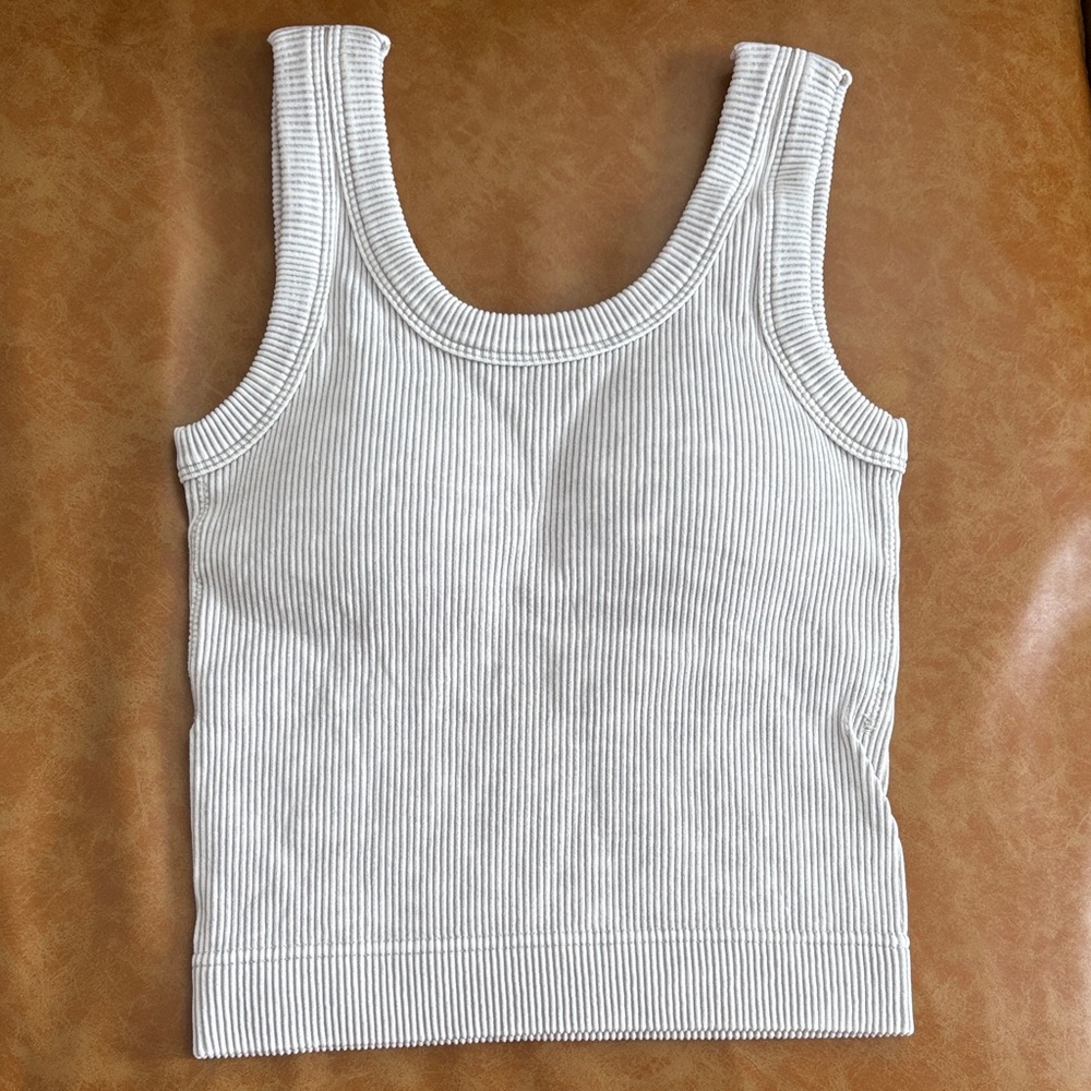 NEW! Zenana Bone Ribbed Tank Top - Size Large/Extra Large
